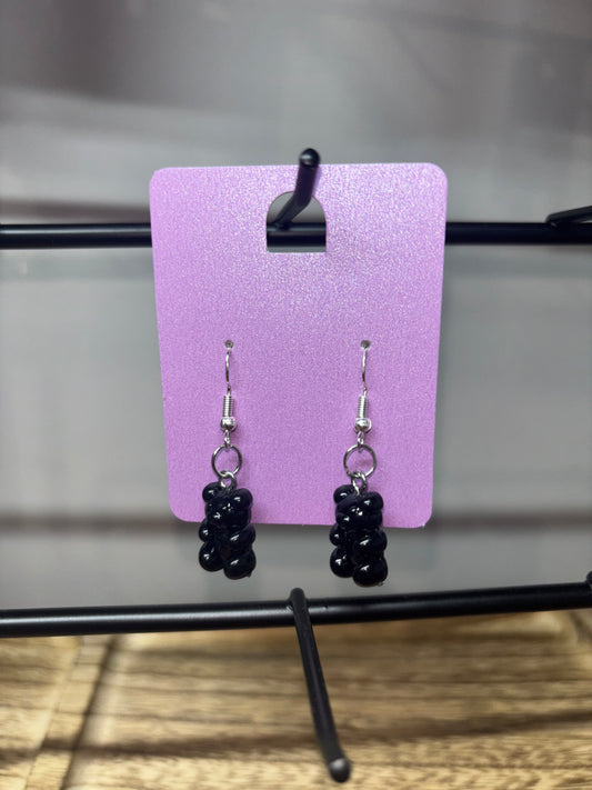 Black Gummy bear earrings