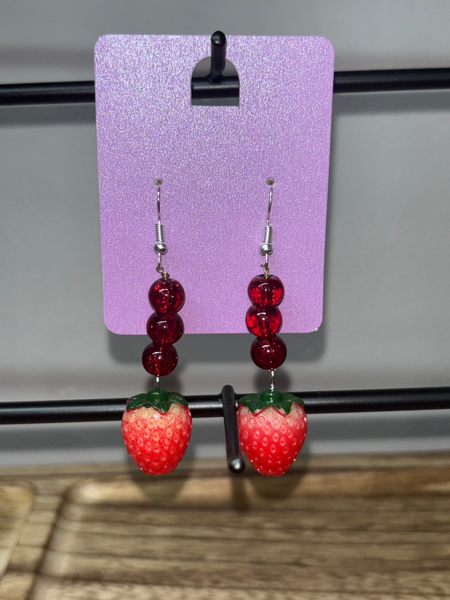 Strawberry dangle earrings