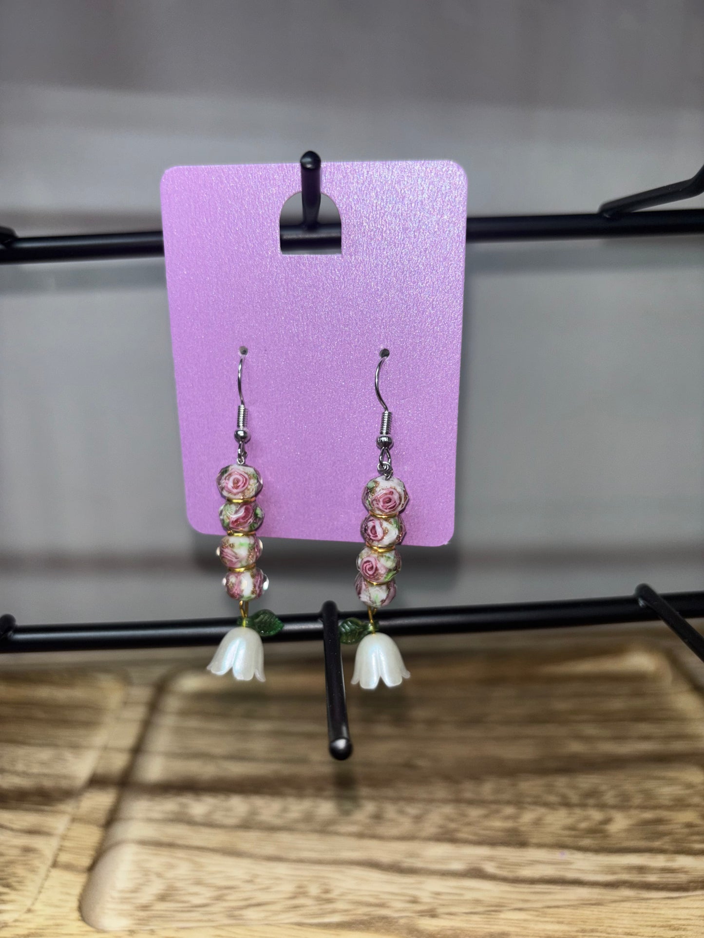 Rose earrings